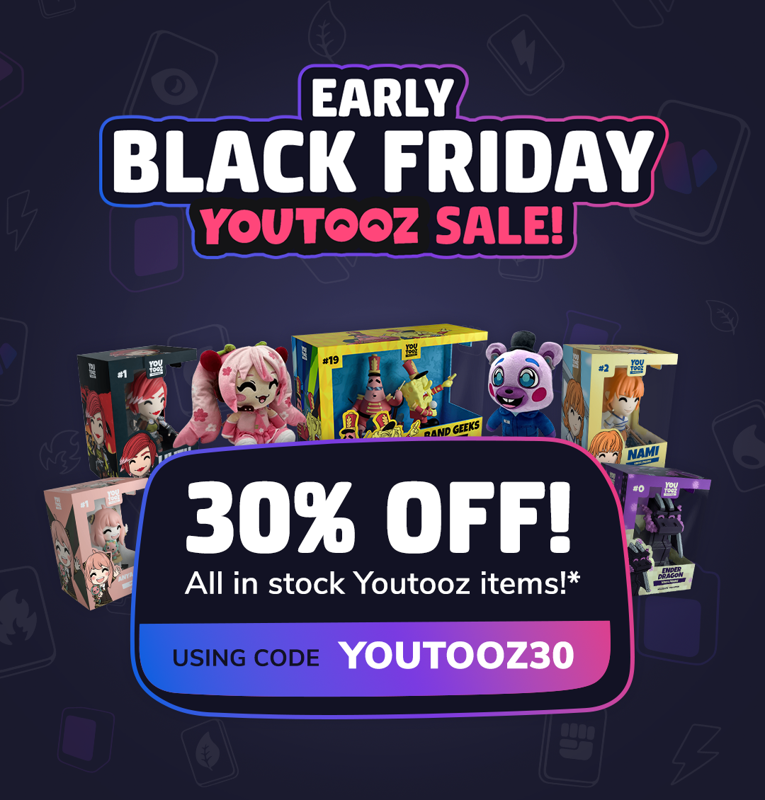 Early Black Friday - Youtooz Sale - 30% Discount - Vinyl Figures - Plushies banner.